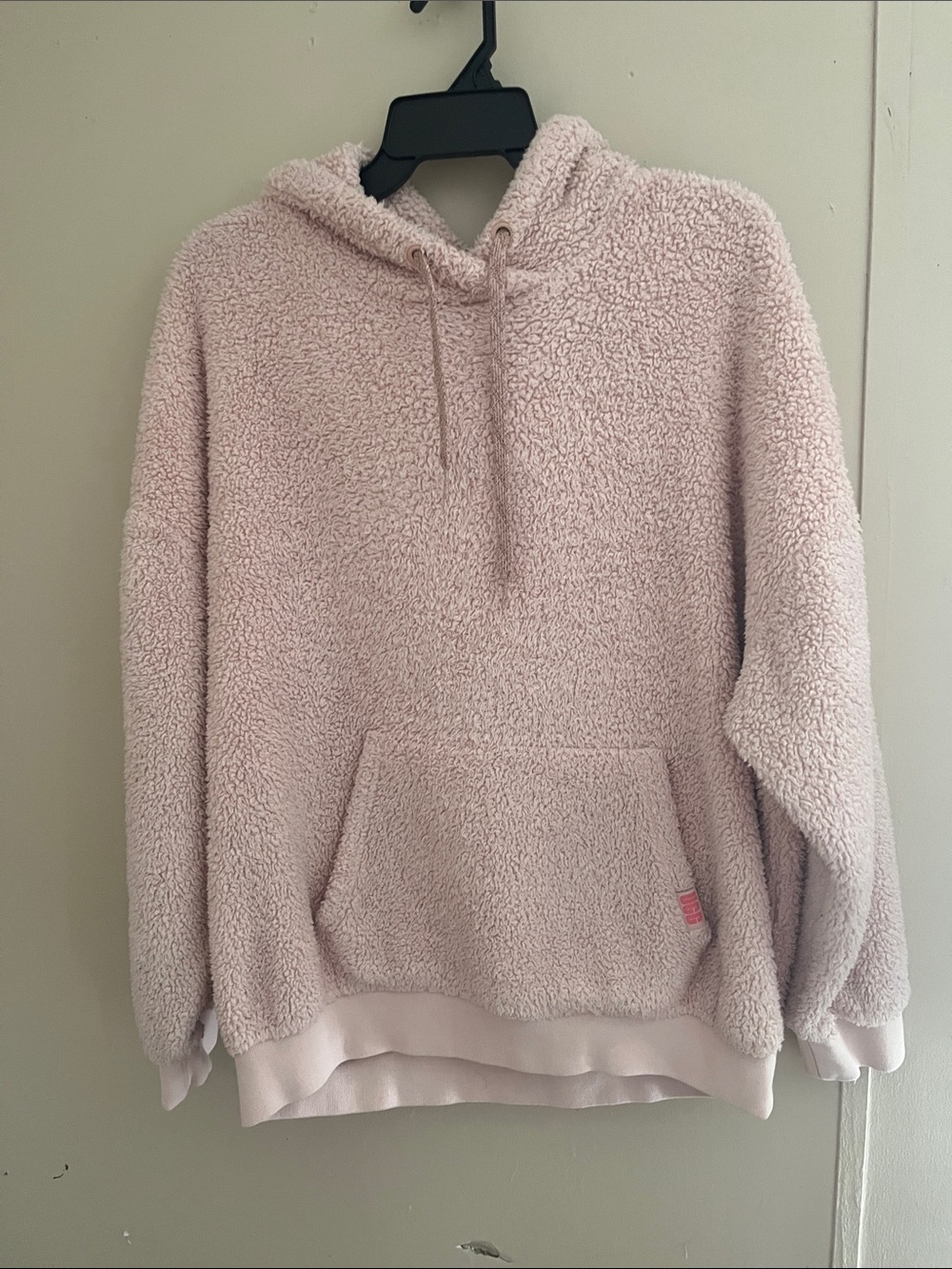 UGG Plush Sherpa Hoodie in Light Pink